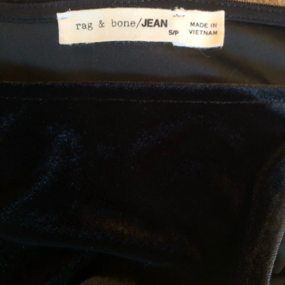 rag & bone Black Velvet Sleeveless Dress Size S Petite